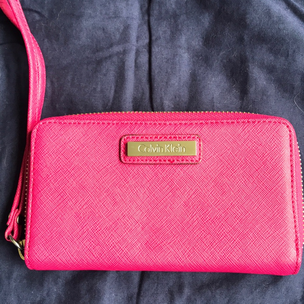 Calvin Klein Pink Wristlet